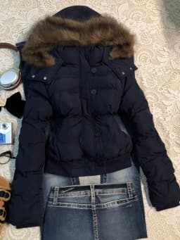 Retro Daily Style Women Winter Thick Parka Jacket Faux Fur Hood Warm Cotton‑padded Loose Fit Casual Street Outer Fashion Coats