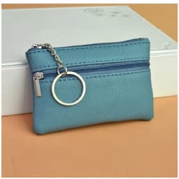 Mini PU Leather Wallet Coin Purse Key Bag Fashion Key Holder Pocket Card Storage Bag Multifunctional Zipper Coin Pouch
