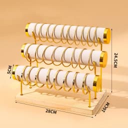 Phnom Penh Bracelet Rack, Bracelet Storage Rack, Wrought Iron Jewelry Rack, Trapezoidal Organizer, Metal Bracelet Display
