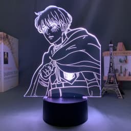 Anime Light Attack on Titan 4 Eren Yeager Figure for Bedroom Decor Night Light Kids Birthday Gift Shingeki No Kyojin 3d Lamp AOT