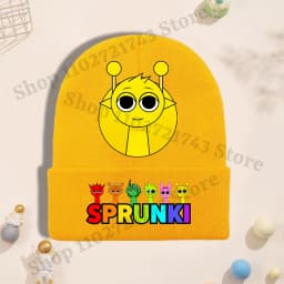 Sprunki Knitted Hat for Children Anime Cartoon Cute Knit Hat Boys Girls Winter Warm Fashion Cap Kids Windproof Hip Hop Caps Gift