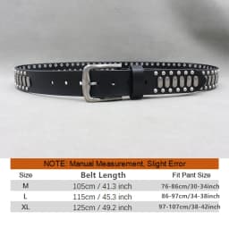 Designer Brand Belt Men Rivet Real Leather Pin Belt Male Black Rock Genuine Leather Cowhide Luxury Punk Belt Jeans
