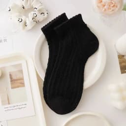 Cotton Women's Socks Frilly Ruffle Socks Spring Summer Casual Ankle Short Boat Socks Loose Knitting Solid Color Mid Tube Sock