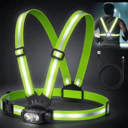 LED Running Vest USB Rechargeable Reflective Cycling Security Vest High Visibility Night Running Riding Clothing for Kids Adults