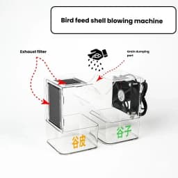 Mini Bird Grain Blowing Machine Household Washable Electric Bird Food Cereals Peeling Shell Blower Birds Supplies Tool