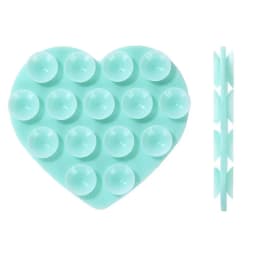 Heart-shape Sucker Support Silicone Sucker Strong Adsorption Mobile Phone Fixed Pad Hand-Free Washable Suction Cup Bracket