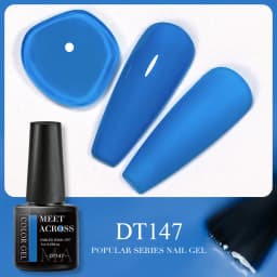 MEET ACROSS 7ml Orange Red Pink Gel Nail Polish Laser Sparkling Soak Off Semi Permanent Nail Art UV Gel Varnishes Spring Summer