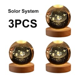 GGbingo LED Night Light Milky Way Galaxy Solar System Crystal Ball Night Lamp Bedroom Ambient Light Creative Gift Night Light