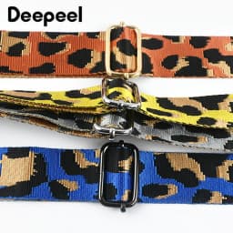 1Pc Deepeel 38mm Women Jacquard Bag Belts Leopard Shoulder Crossbody Straps Adjustable Webbing Strap DIY Bags Accessories