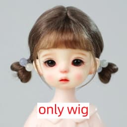 30cm Doll Wig Bangs Ponytail Curly Soft Mohair Wig Suitable for1/6BJD Doll Wig Toy Accessories 6-7 Inches Hair