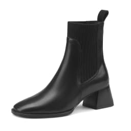 Women Ankle Boots Luxury Genuine Leather High Heels Zipper Black Chelsea Short Boot 2026 Elegant Female Booties Designer Shoe 42