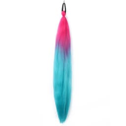 Synthetic Colorful Ponytail Extension 1Pcs Long Straight DIY Braided Pony Tail Hairpiece with Rubber Band Women Hair Accessories