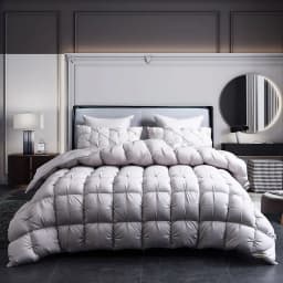 White Goose Down Duvet Warm Winter Thick 3D Bread Comforter Pinch Pleated Blanket Filling for Single Double Couple Bed Quilts