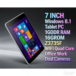 7 INCH Windows 8.1 Tablet PC System 1GDDR RAM 16GROM Z3735F WIFI Quad Core Office Work WIFI Dual Cameras