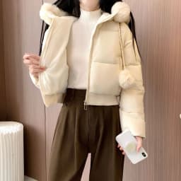 2027 Winter New High End Big Fur Collar Workwear Down Cotton Jacket Women's Fashion Short Thicken Cotton Female Parkas Coats