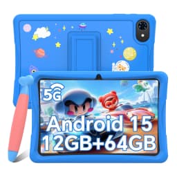 KINGRID K10 Kids Tablet 10'' Android 15 4GB RAM+8GB Expandable 64GB ROM 5G WiFi Widevine L1 5000mAh Kids Tablet PC Tablet Android Parental Control