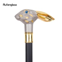 Silver Golden Rabbit Long Ear Gentleman Walking Cane Fashion Walking Stick Gentleman Crosier Knob Walking Stick 93cm