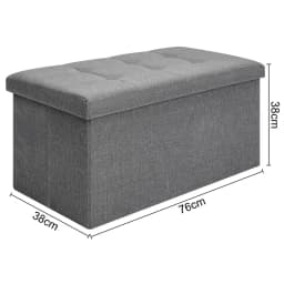 Storage Foot Stool Foldable Bench Seat Stool Footchair Removable Lid Upholstered Seat 76*38*38cm/38*38*32cm