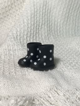 1:12 Miniature Realistic Silicone Rain Boots Suitable for Mini House Decoration
