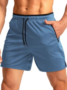Men's Running Shorts with Zippered Pockets, Quick-Dry, Suitable for Gym Workouts, 5-Inch Men's Shorts