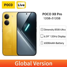 POCO X8 Pro 5G Global Version Dimensity 8500-Ultra 12GB 512GB 6500mAh 100W HyperCharge 6.59'' 1.5K 120Hz NFC Android Phone