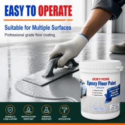 Self‑Leveling White Granite Epoxy Coating 500g Garage Warehouse Floor Paint