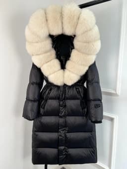 Janveny Thick Glossy Long Puffer Jacket Women Real Fox Fur Hooded 2026 Winter 90% Duck Down Coat Waterproof Female Warm Parkas