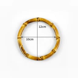 1/2Pcs Deepeel 7-18cm Round Bamboo Handles Handbag Purse Frame Closure Woven Bag Handle DIY Handmade Replacement Accessories