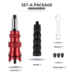 Upgrade Electric Rivet Gun 2.4mm-4.8mm Riveting Adapter Insert Cordless Drill Aluminum Rivet Nut Riveter Insert Nail Power Tools