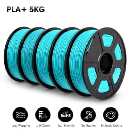 SUNLU 5KG PLA Plus/Clear/AntiString Filament 1.75mm 1kg Spool (2.2lbs) Neatly Wound Filament Fit Most FDM Printer