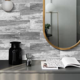 16/32/64PCS Retro Grey Wood Pattern Vintage Tile Sticker 3d Matte Thickened Foam Wall Sticker Self-Adhesive Wallpaper Kitchen