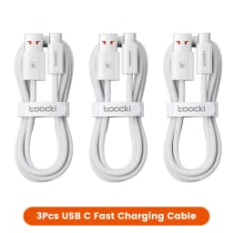 Toocki 6A Super Charger USB to USB C Cable for iPhone 17 16 Samsung Huawei 1/2/3/5Pcs 100W Type C Fast Charging Phone Data Cord