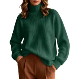 Women Fall Winter Pure Color Long Sleeved High Neck Round Neck Knitted Pullover Sweater Light Sweat Shirts Women