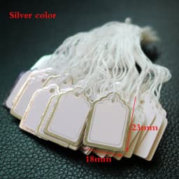 100pcs 3.5x5cm Kraft Paper Tags White Price Labels Color Blank Cards for DIY Jewelry Retail Clothes Size Tag Store Hang Labels
