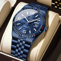 POEDAGAR High Quality Original Men Clock Waterproof Luminous Date Luxury Man Watch Stainless Steel Quartz Men's Watches Male+Box