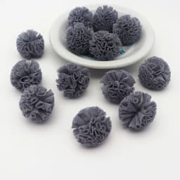 30-60 Pcs 2.5 Cm Lace Gauze Elastic Flower Ball DIY Craft Supplies Headwear Jewelry DIY Pendant Material Yarn Ball Pompons