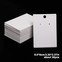 50/30pcs Multiple Sizes Jewelry Earring Necklace Plastic Cards Earring Stud Organizer Holder Hanging Display Card Studs Holder