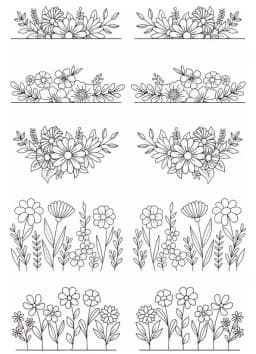 Water Soluble Stabilizer Embroidery Patterns Stick Stitch Embroidery Flower Paper Floral Daisy Designs Wash Stabilizer