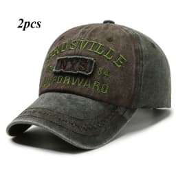 European and American Washed Denim Made Old Curved Brim Cap Alphabet Embroidered Baseball Capoutdoor Sunshade Sun Protection Hat