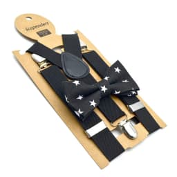 High Grade Child Suspenders Solid Color Children Belt Bowtie Set Baby Kids Adjustable Suspenders Clip-on Y-Back Braces Elastic