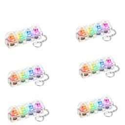 2026 New High-Transparency Four-Button Light-Emitting Stress-Relief Button Keychain Mechanical Keyboard Style Toy Pendant
