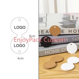 100Pieces Customize Personalize Logo Print Paper Jewelry Thank You Necklace Earring Holder Cards Packing Display Stand Wholesale