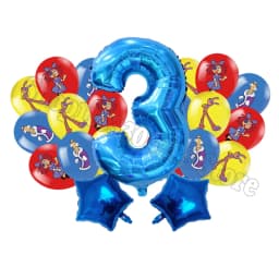 The Amazing Digitals Circus Digit 1-9 Balloons Kids Kawaii Birthday Decoration Baby Shower Gender Reveal Party Supplies Gift New
