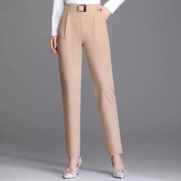 New Spring Summer Women High Waist Solid Elegant Ankle-Length Pants Office Ladies Skinny Chic Trousers Female Casual Haren Pants