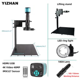 YIZHAN 4K 1080P HD Electronic Microscope HDMI 60PFS USB Microscope Camera Industrial Video Digital Microscope For PCB Soldering