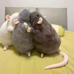 Creative 40/55/90cm Big Mouse Doll Plush Cartoon Flower Branch Rat Doll Oversized Soft Animal Figure Kids Gift Birthday