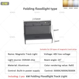 QIUBOSS Modern Magnetic Track Lights Embedded LED Spotlight Downlight Living Room Without Main Light Lighting Grille Lamp Series