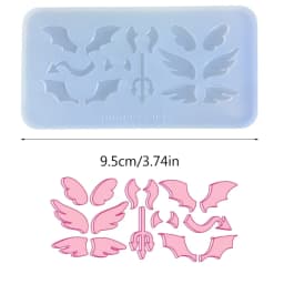 Resin Shaker Mold Flowers Small Flexible Pendant for Keychain Hollow Silicone Mold Epoxy Jewelry Making Pendant Quicksand Mould