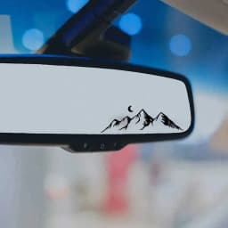 Mountains, Rivers and Bright Moons Personalized Car Stickers, Natural Scenery Car Window Decals, Car Rearview Mirror Decoration