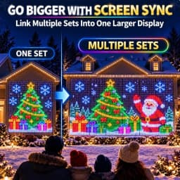 1/2/4PCS Smart LED Curtain Lights LED Fairy Lights App Control Music Sync DIY Pattern Waterproof for Indoor Outdoor Party Decor